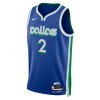 Män Dallas Mavericks Tröja Kyrie Irving 2 Nike 2022-23 City Edition Blå Swingman